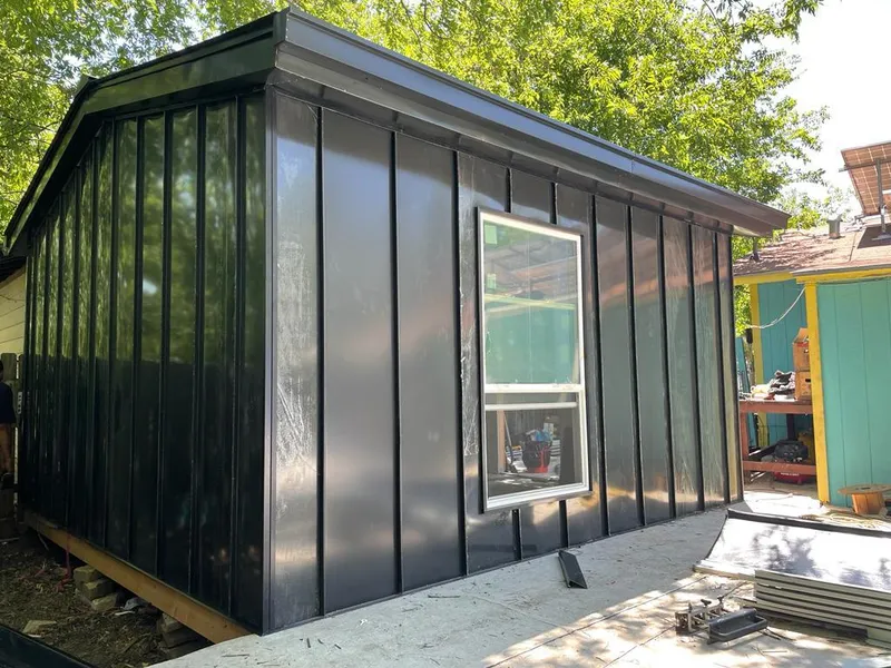 Black standing seam metal wall panels for Metal Roof Installation in Calumet City